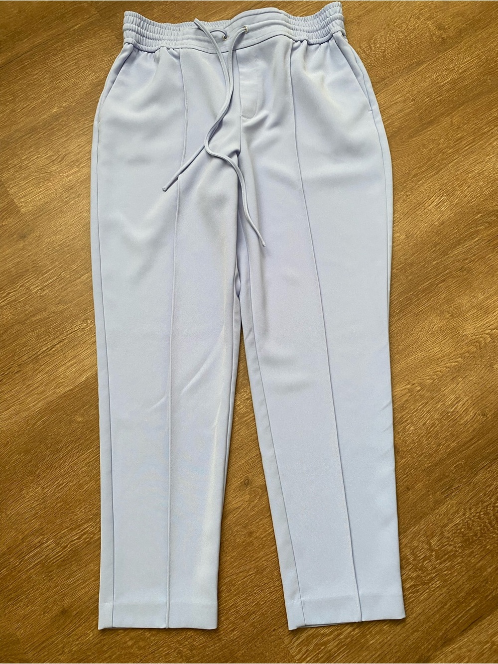 Nine West Light Gray Drawstring Tailored Joggers
